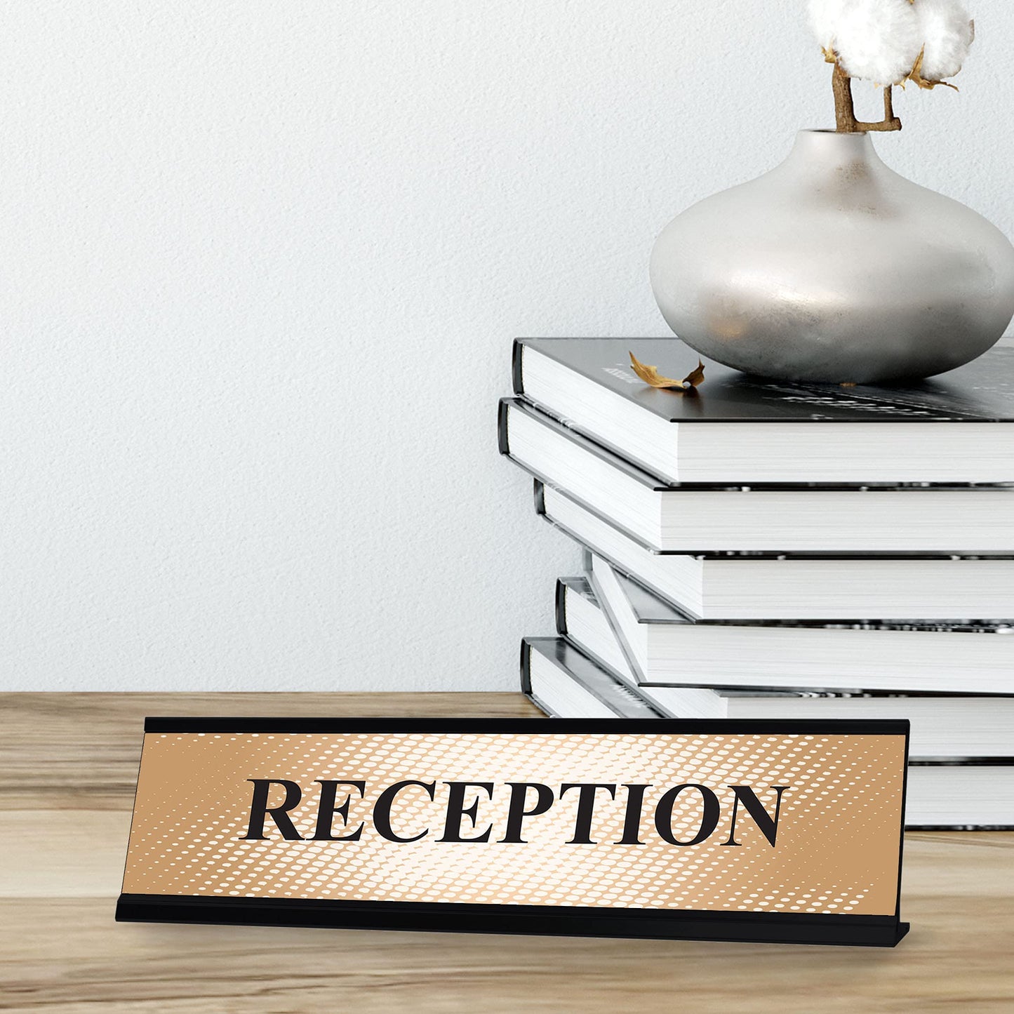 Reception, Designer Series Desk Sign, Novelty Nameplate (2 x 8")