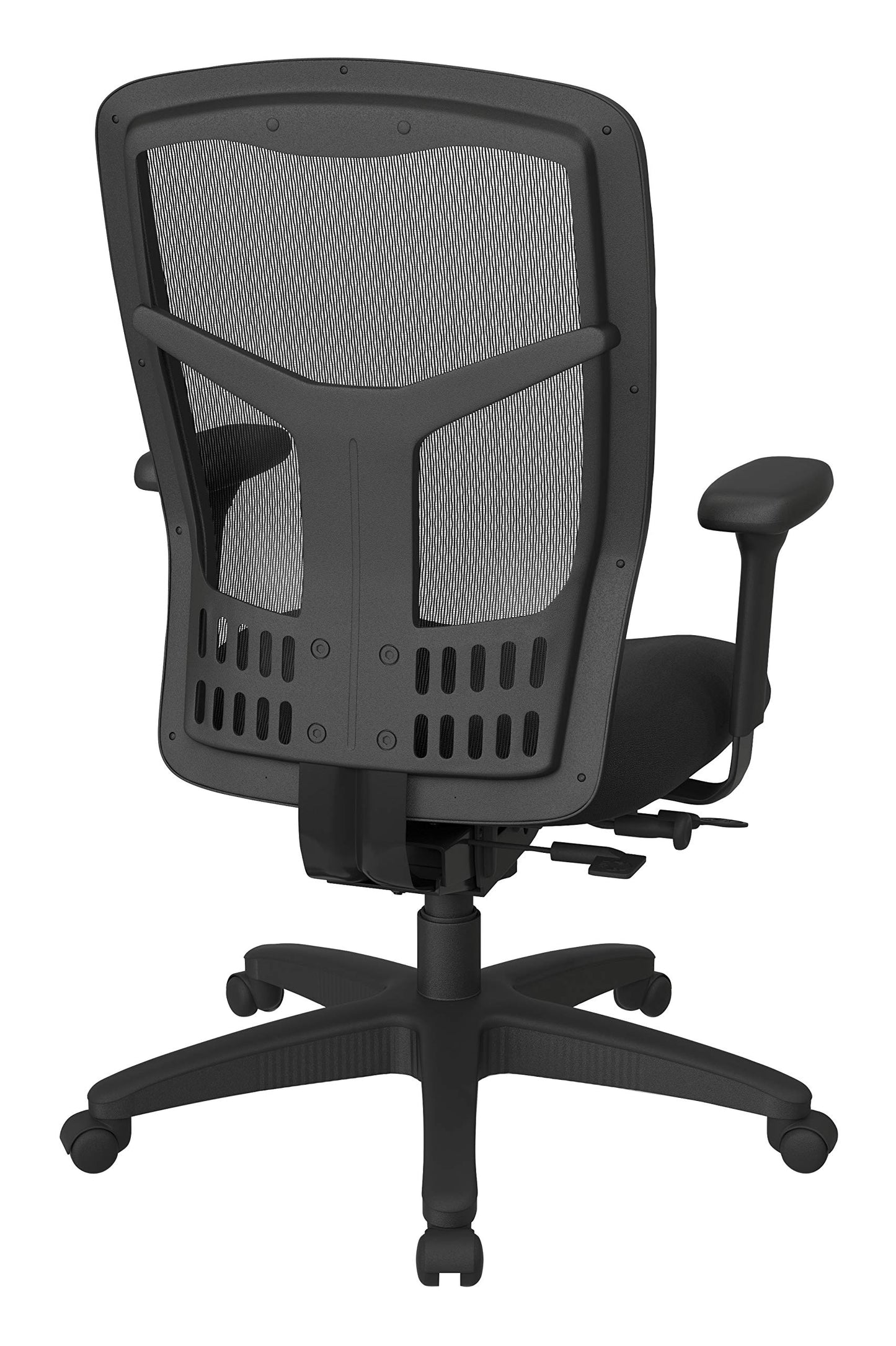 Office Star ProGrid High Back Manager's with Adjustable Seat Height, 2-to-1 Synchro Tilt Control and Seat Slider, Icon Black Fabric
