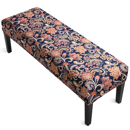 YISUN Dining Bench Covers, Stretch Seat Covers Printed Bench Covers, Rectangle Bench Slipcover Furniture Protector for Dining Room, Hotel, Bedroom, Kitchen