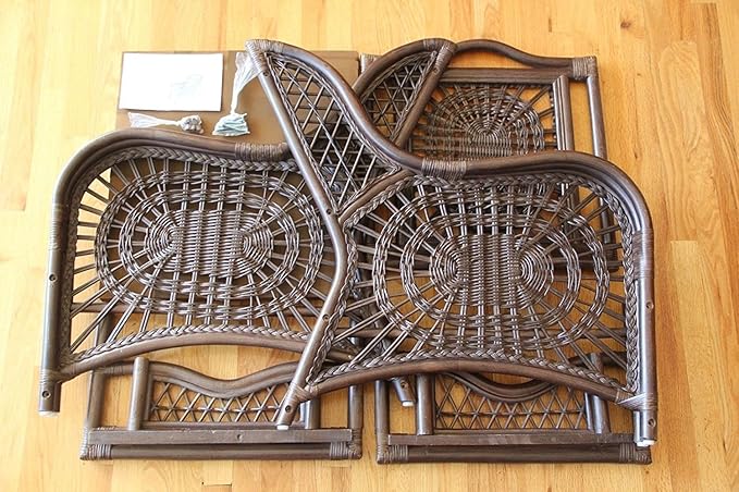 Malibu Lounge Loveseat Natural Color, Sofa Natural Rattan Wicker Handmade Design