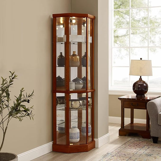 Glass Corner Display Cabinet