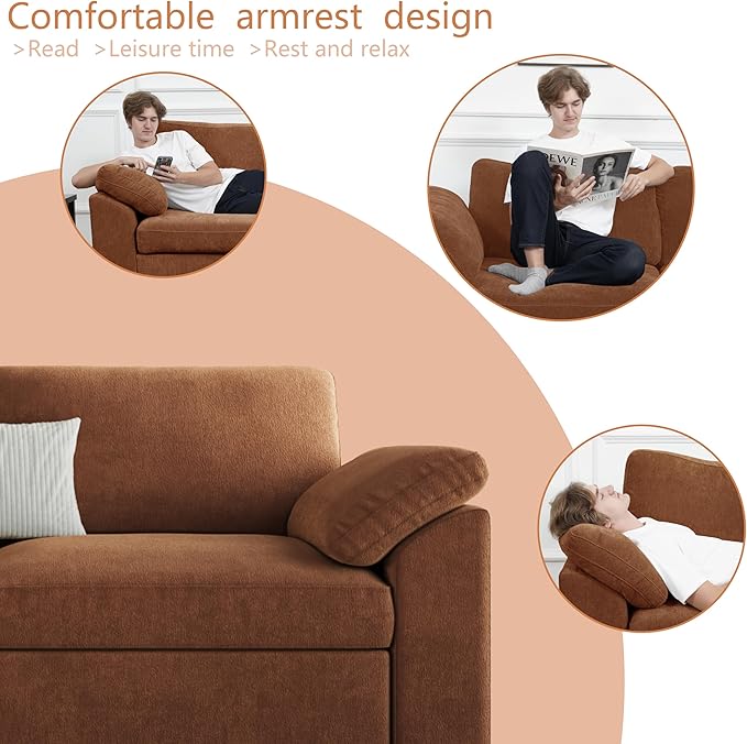 EASE MOOSE Large Sectional Modular Sofa，Large L Shape Sectional Couch Wide Deep