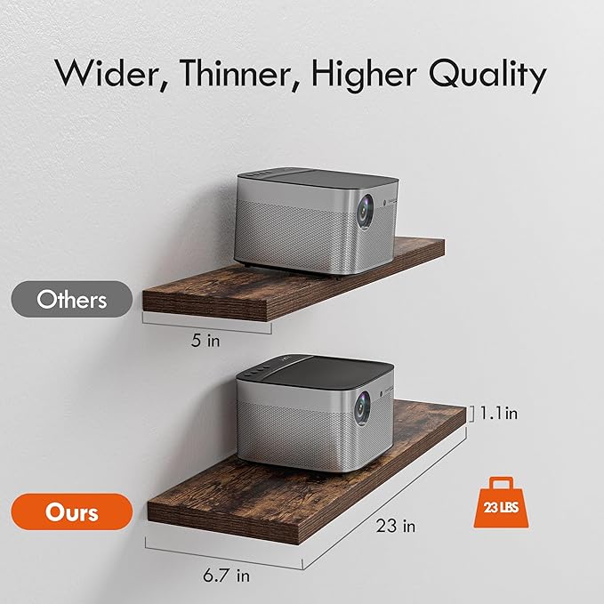 YUFLINX 23’’Rustic Brown Floating Shelves
