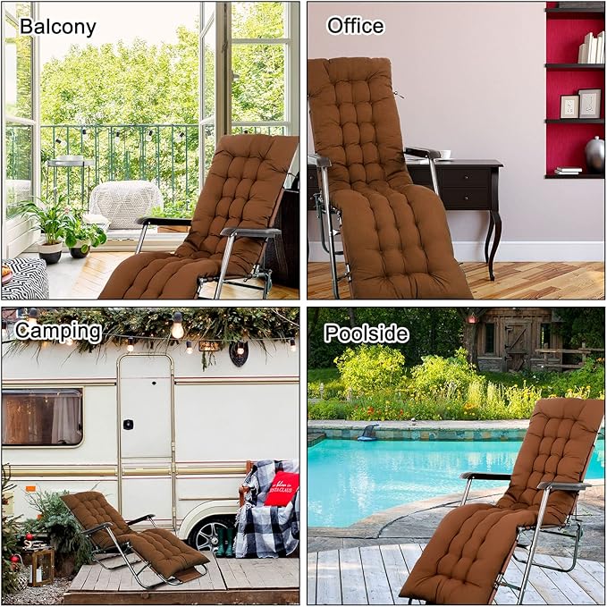 Bucherry 67 x 19 Inch Chaise Lounge Cushions Soft Lounge Chair Cushion Gravity