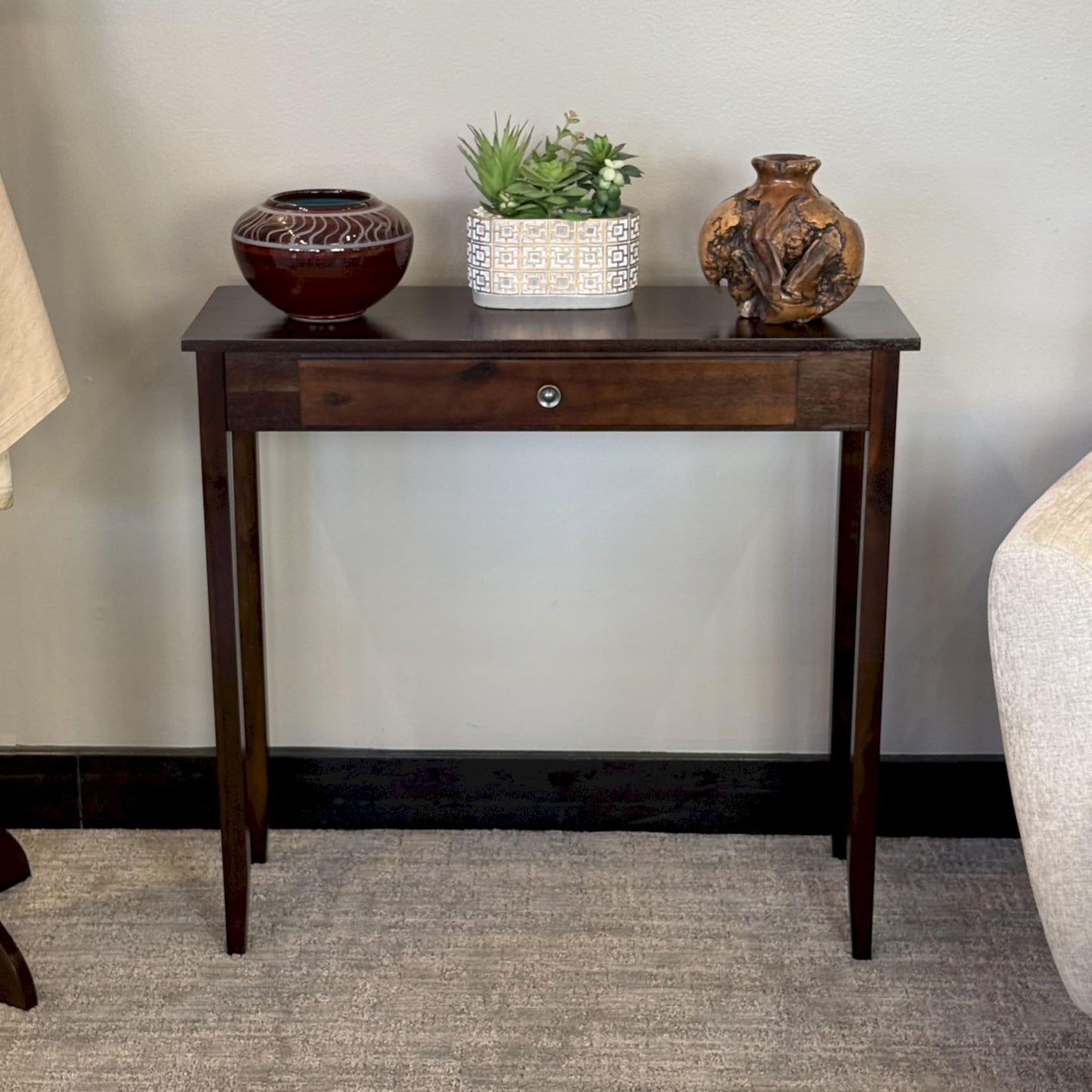 Fairway Avenue Home Solid Acacia Console Table w/Drawer