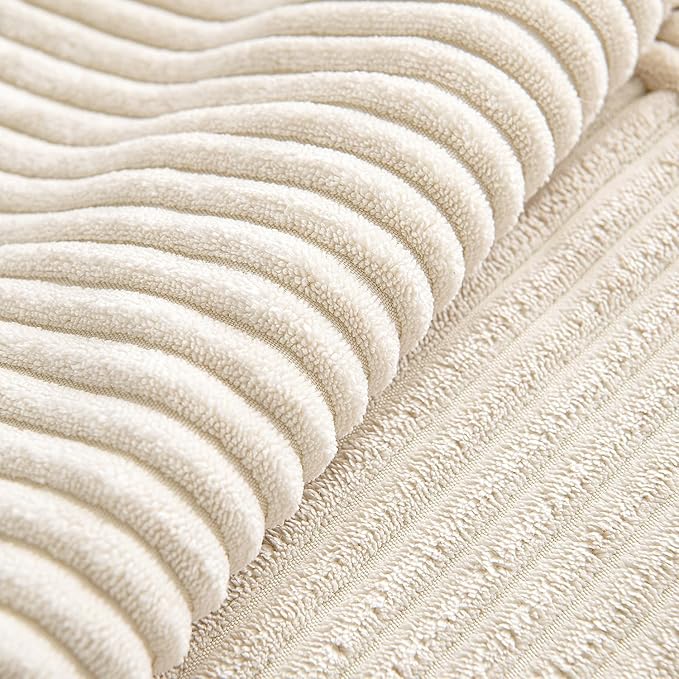 MIULEE Beige Throw Pillow Covers 20x20 Inch Set of 4 Boho Patchwork Cushion