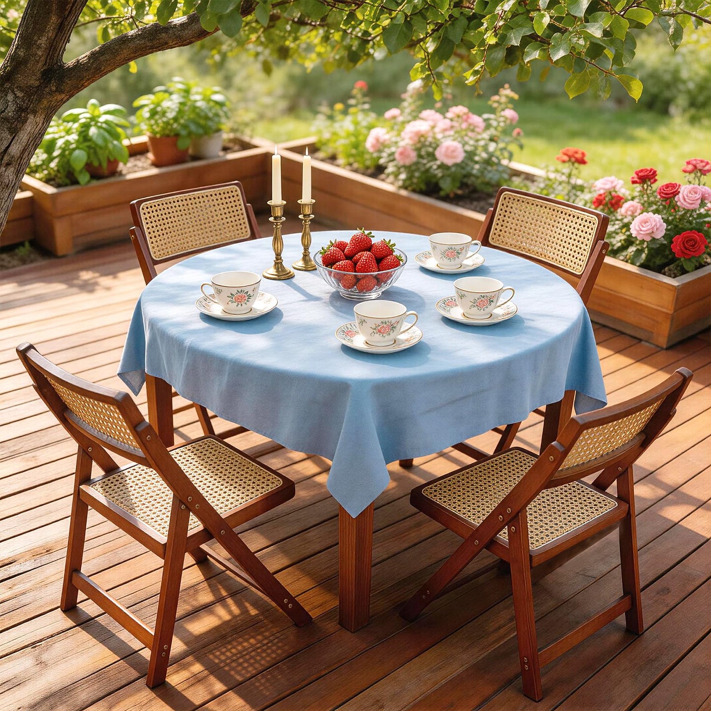 Rattan Dining Chairs,Mid-Century Modern Style Patio Dining Chairs,Rattan Dining Chairs with Adjustable Backrest,Natural Resin Rattan Chair,Suitable for Balcony,Porch,Deck,Backyard,Walnut,Set of 4