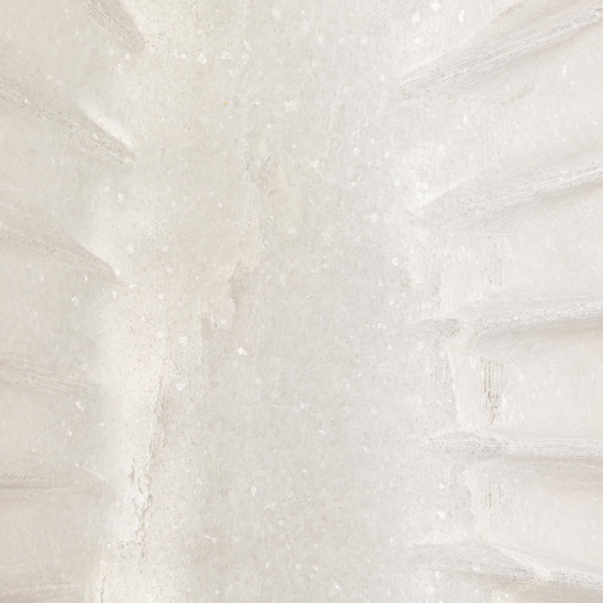 Creative Co-Op Marble Oval Ruffle Bowl, White