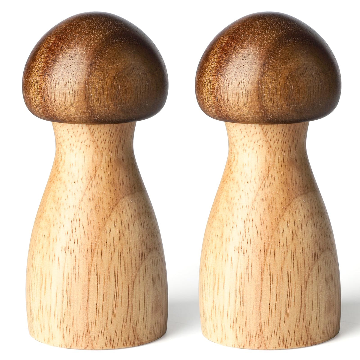 Salt and Pepper Mill Set, Mushroom Shape Salt and Pepper Shaker, Ceramic Pepper Grinder, Coarse and Fine Adjustable, Home, Restaurant, Kitchen Applicable (2)