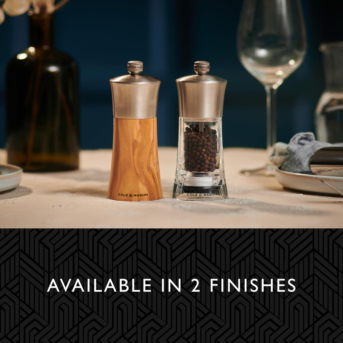 Cole & Mason Bromley Salt Mill, 6" - Salt Grinder with Ultra-Sharp Grinding Mechanism - Flavor-Enhancing Salt Shaker - Refillable Mill with Adjustable Grinding - Acrylic, Salt Mill