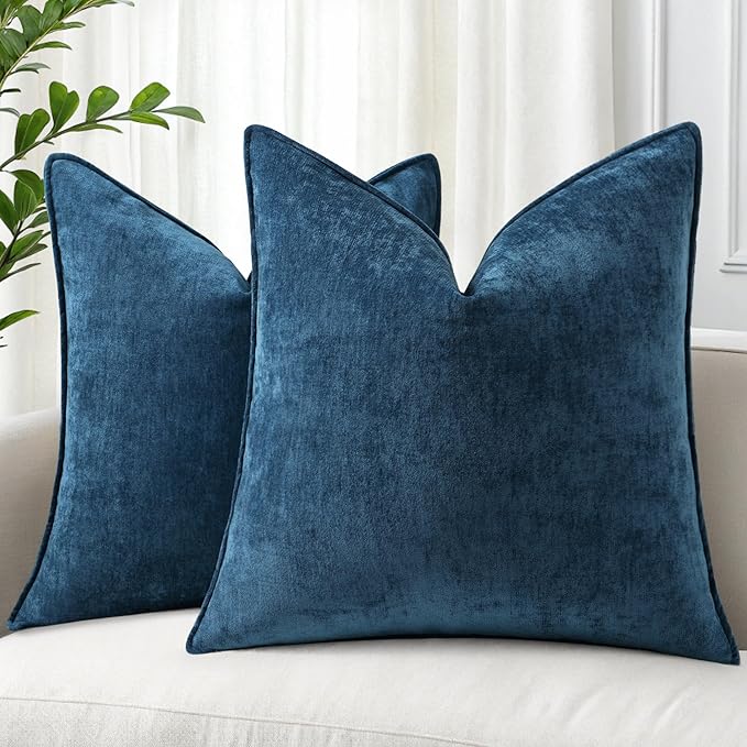 decorUhome Summer Couch Euro Sham Throw Pillow Covers 26x26 Set of 2,