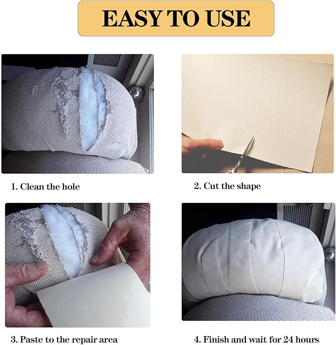 Canvas Repair Patch 8 x12 Inch, Car Seats