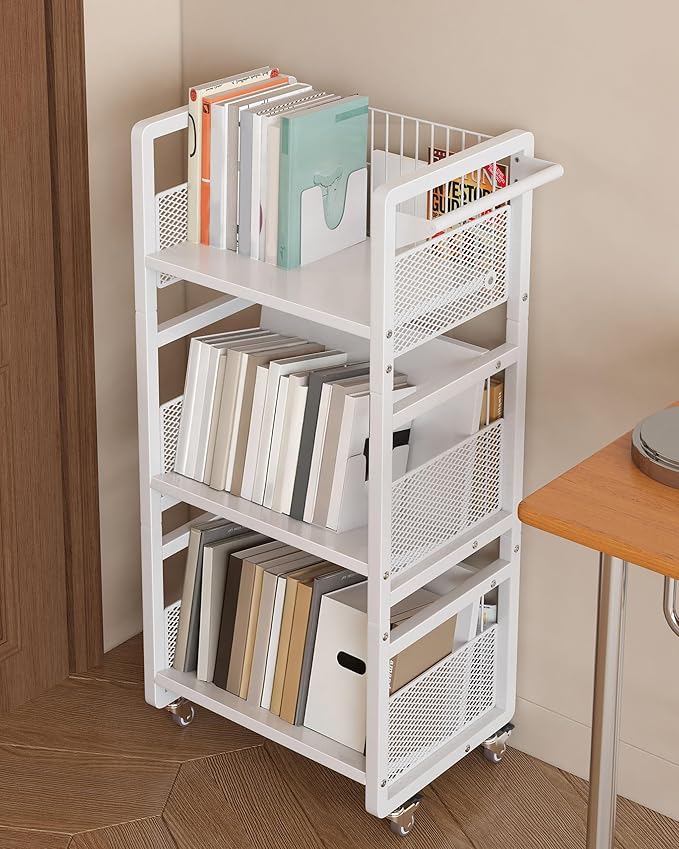 UMDONX Heavy-Duty Double-Sided Book Cart