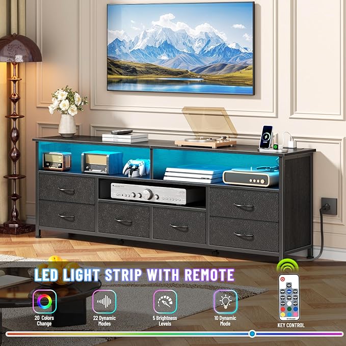 Furologee 55 Inch TV Stand, Entertainment Center