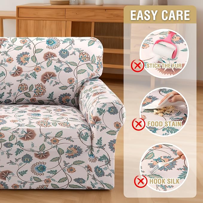 H.VERSAILTEX Printed Couch Covers Printed Sofa Cover High Stretch Couch Cover
