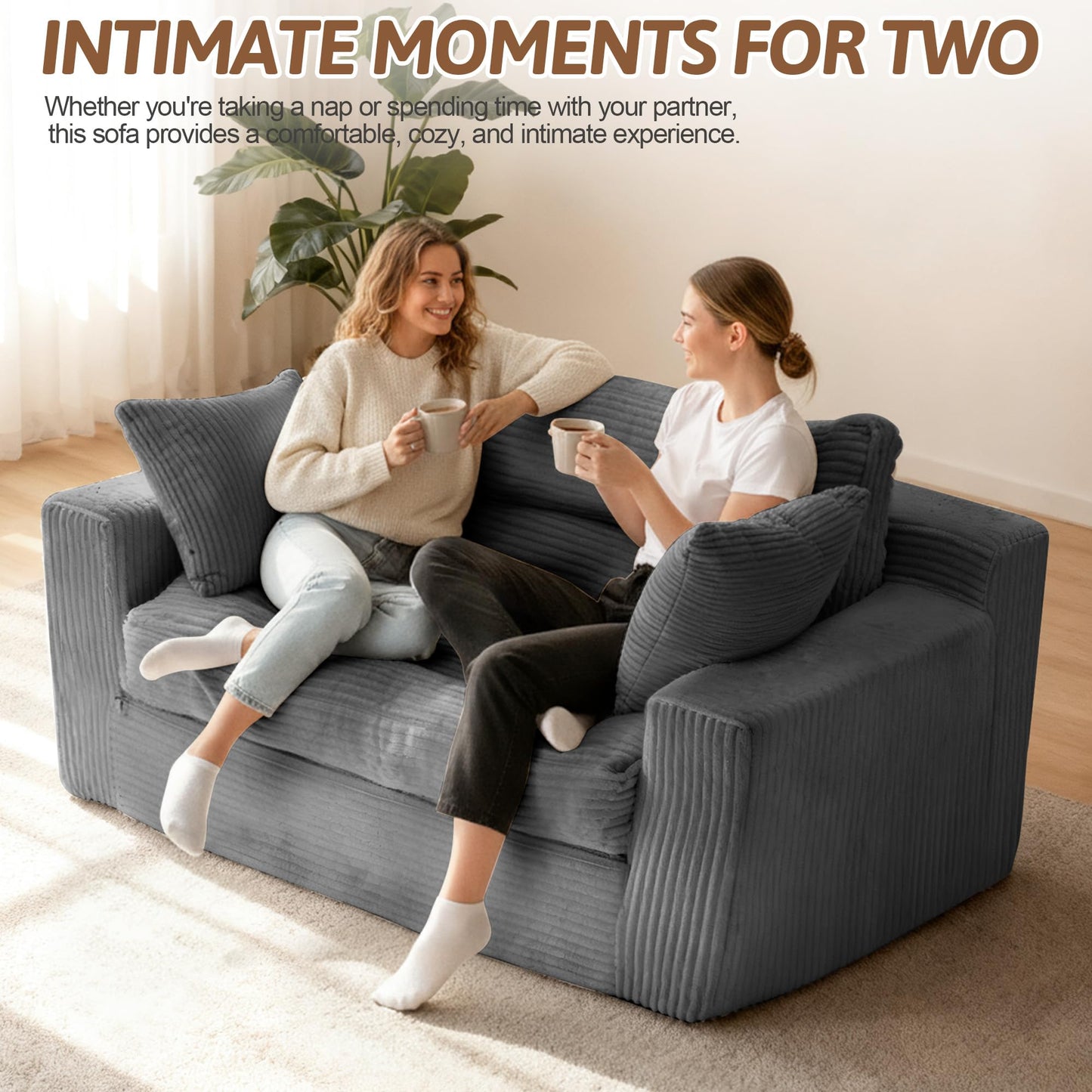 NLDD Convertible Sofa Bed, Fold Out Chair with Pillow, Versatile Floor Couch with Back Support, Portable Chair Bed Comfy Floor Lounge Sofa for Living Room Bedroom Guest Room, Grey