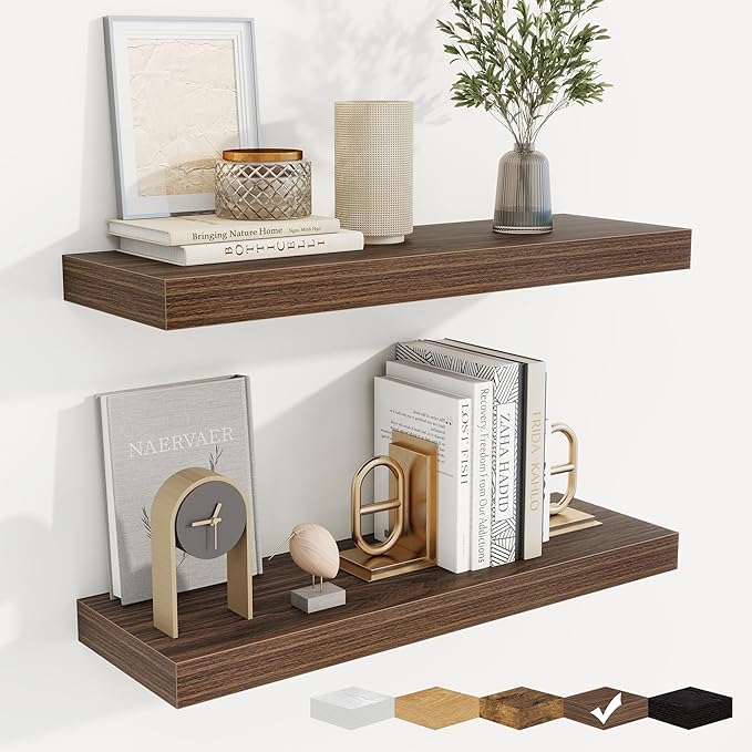 fuqing Floating Shelves for Wall, Wall Mounted Wood Floating Shelf