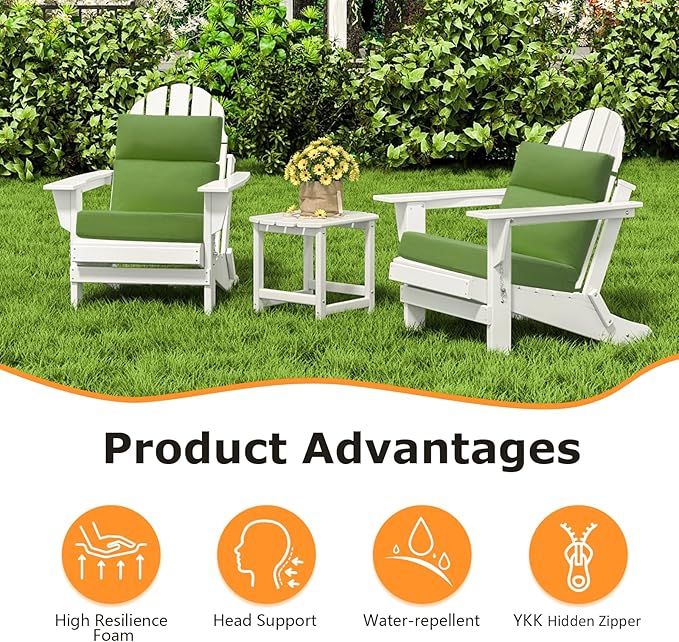 Unimatta Outdoor High Back Chair Cushion Seat Pads, 44 x 21 Inch