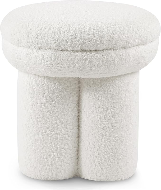 Furniture of America Rami Modern 18-inch Mushroom-Shape Upholstered Ottoman