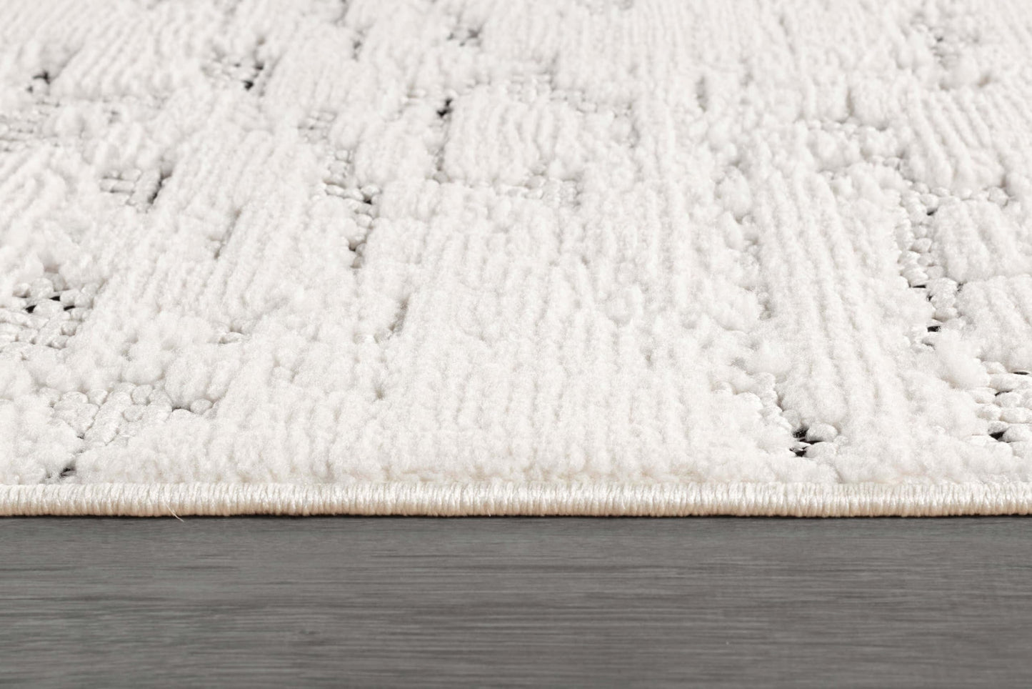 Beverly Rug Micro Loop Area Rug White/Gray 8x10 Abstract Modern Luxury Brushstroke Durable Soft Indoor Rugs for Living Dining Room Office Stain Resistant Non Shedding Casual Indoor Carpet 8 x 10