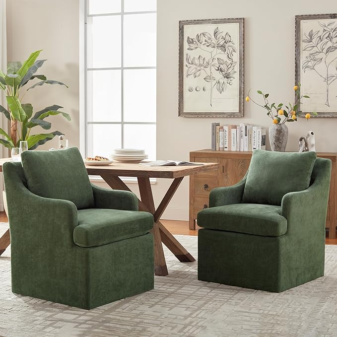 VKNOW Upholstered Dining Chairs Set of 6, Modern Kitchen Chairs Dining Room