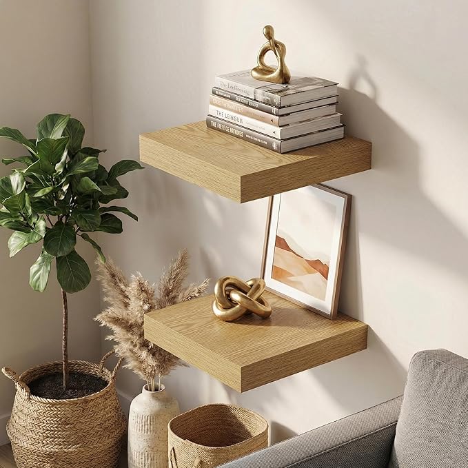 Dreamland Floating Shelves for Wall, Small Deep Floating Shelf Square Wall Shelf