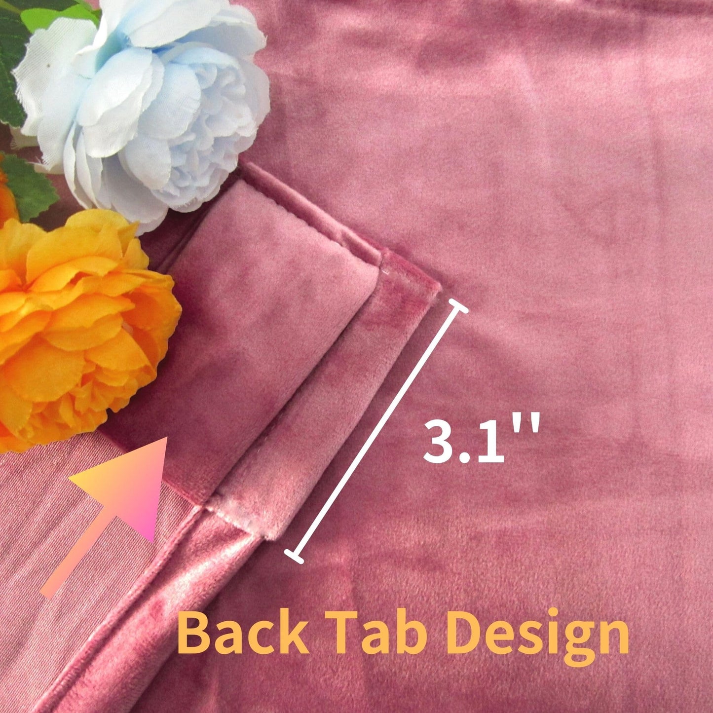 Aljctns Blush Pink Velvet Curtains 90 inches Long Luxury Room Darkening for Bedroom Living Room,Thermal Insulated Super Soft Window Drapes Rod Pocket & Back Tab, W52 x L90,Set of 2 Panels