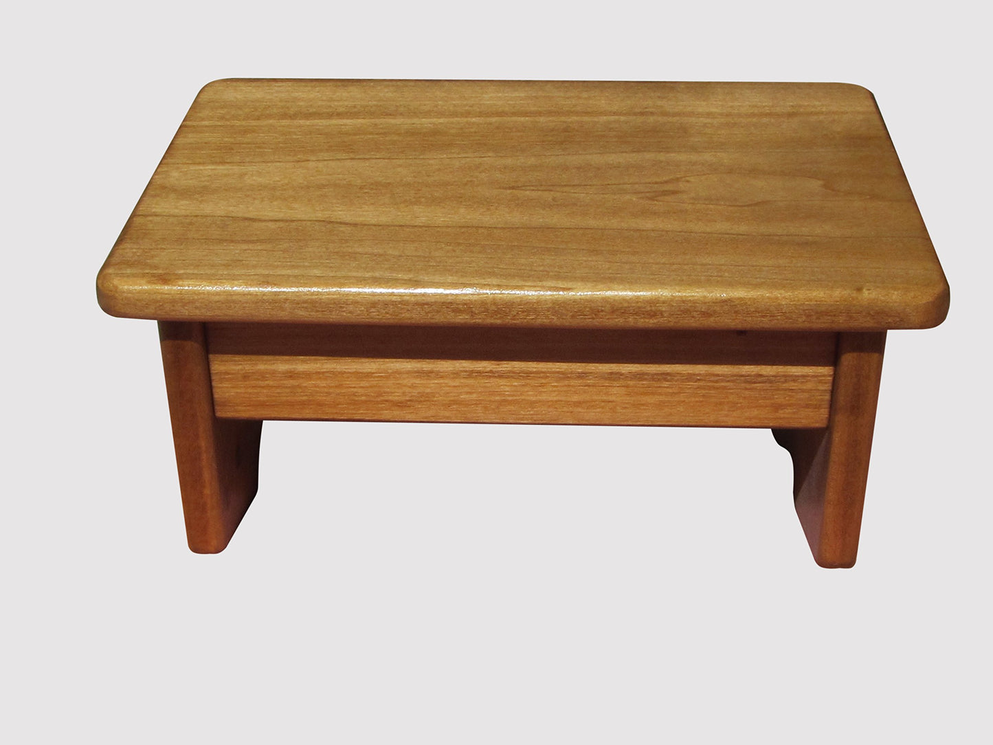 KR Ideas Nursing Foot Stool 6" Tall Poplar Wood (Made in The USA) (Maple Stain)