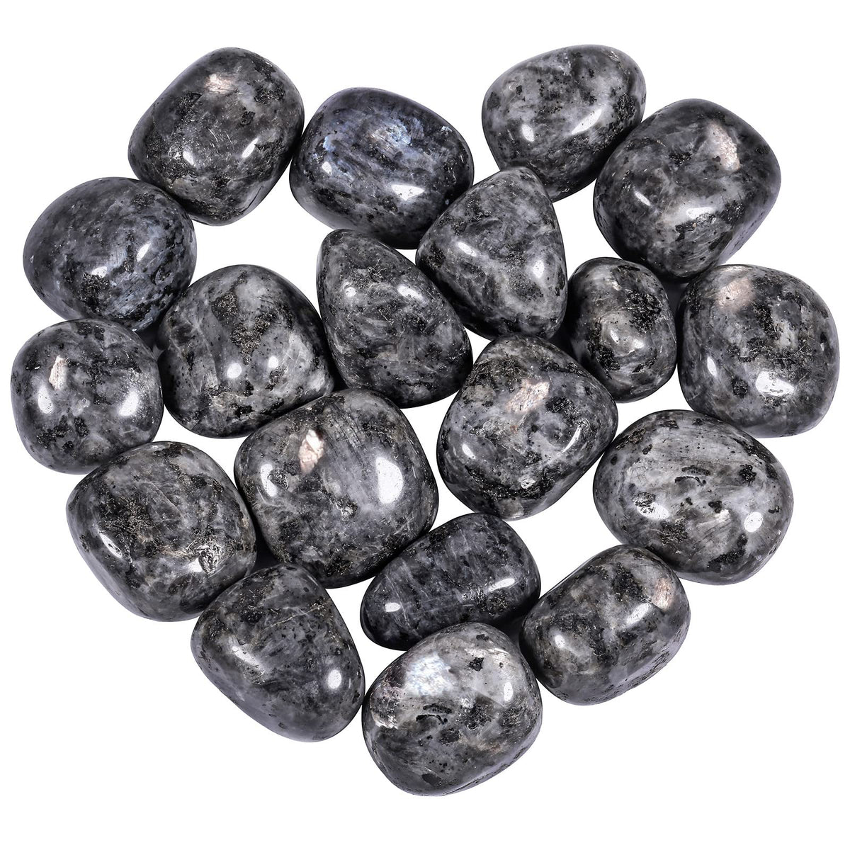Nupuyai 1lb(About 460g) Polished Tumbled Stones Irregular Crystals for Healling/Energy/Wicca Smooth Labradorite Stones for Home/Gardden Decor 0.7"-1.4"