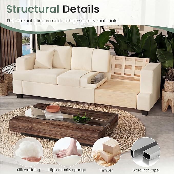 YOUDENOVA 2 Piece Set Comfy Sofa Couch, Loveseat Sofa * 2