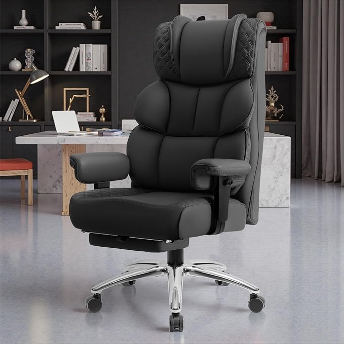 BestGlory Office Desk Chair, Big and Tall Leather Gaming Chair
