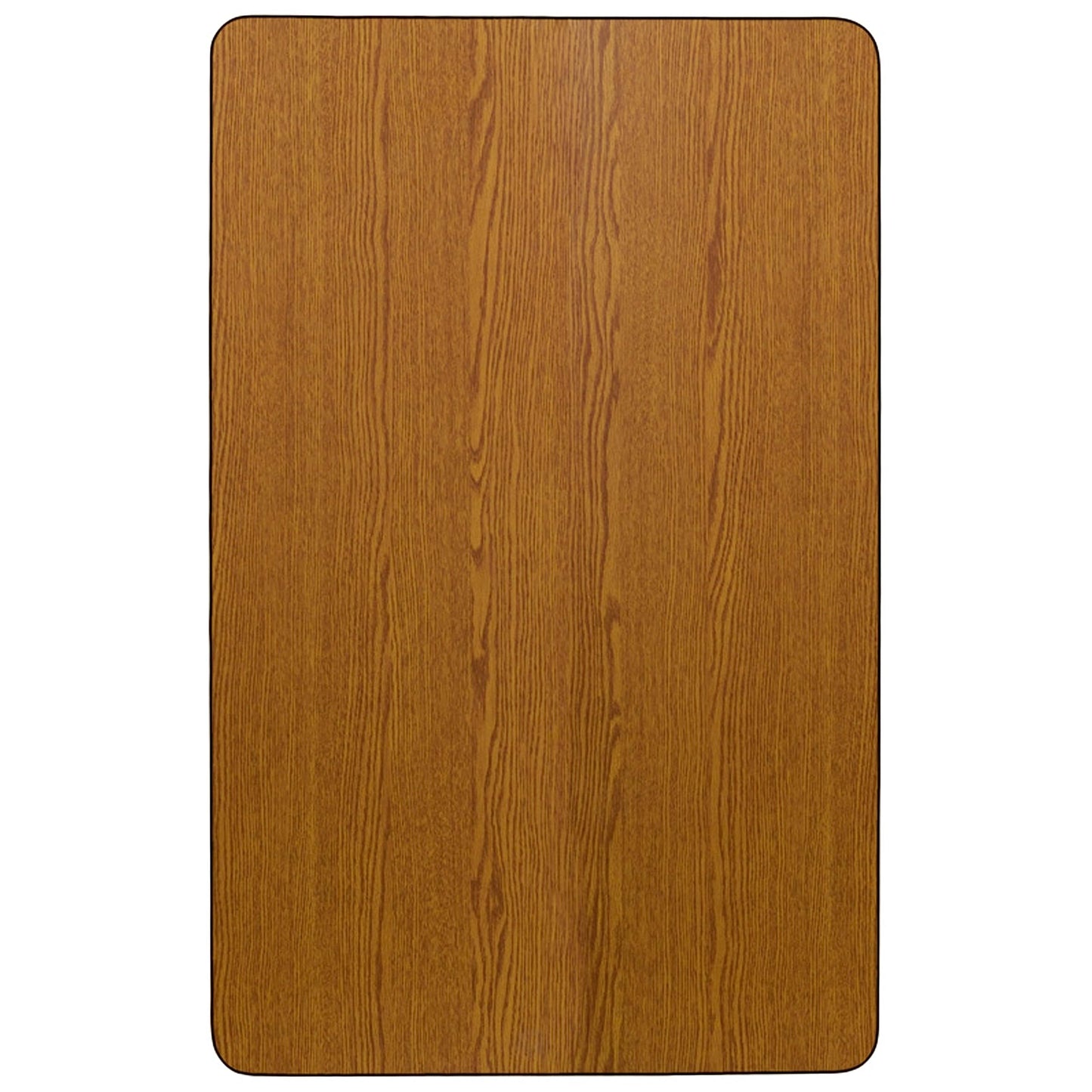 Flash Furniture 24''W x 48''L Rectangular Oak Thermal Laminate Activity Table - Standard Height Adjustable Legs