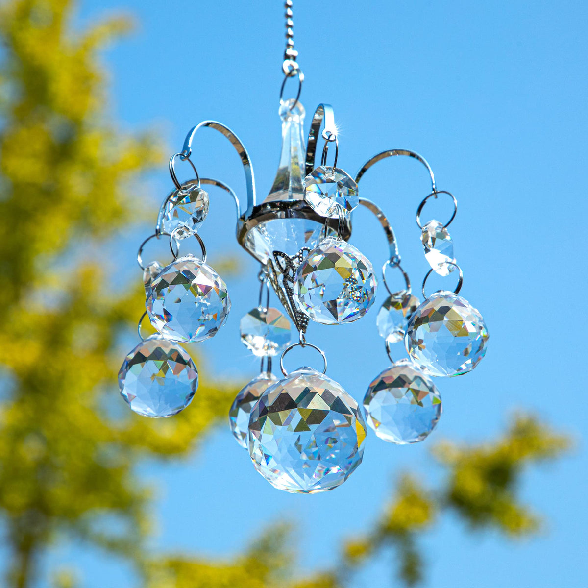 H&D HYALINE & DORA Crystals Ball Prisms Suncatcher Hanging Ornament Hanger Rainbow Maker with Hook