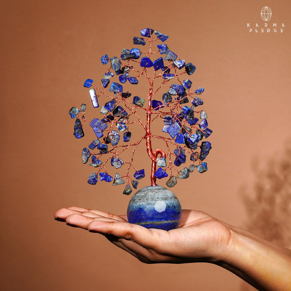 Crystal Tree of Life Home and Office Decor Gifts for Women, Lapis Lazuli Chakra Healing Stones Feng Shui Bonsai Tree for Positive Energy, Money, Good Luck, Christmas Decor, Birthday Gifts for Mom