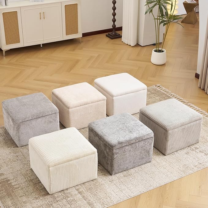Cube Storage Ottoman, Ottoman Footstool