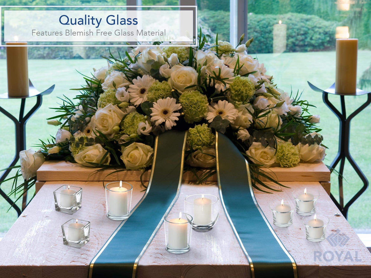 Royal Imports Candle Holder Hanging Oyster Votive Tealight Glass for Wedding, Birthday, Holiday & Home Decoration, Set of 12