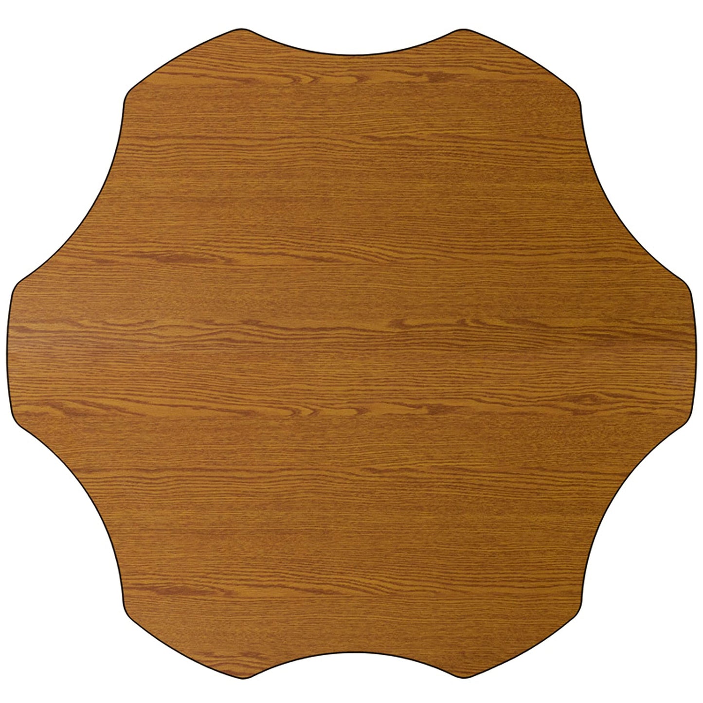 Flash Furniture Mobile 60'' Flower Oak Thermal Laminate Activity Table - Standard Height Adjustable Legs