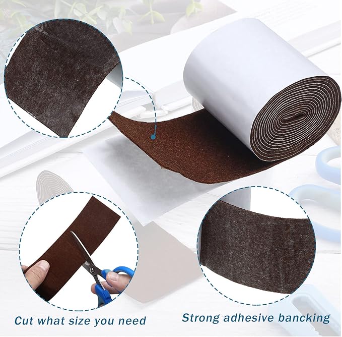 Shappy 2 Packs 120 x 2 x 0.04 Inch Felt Strips