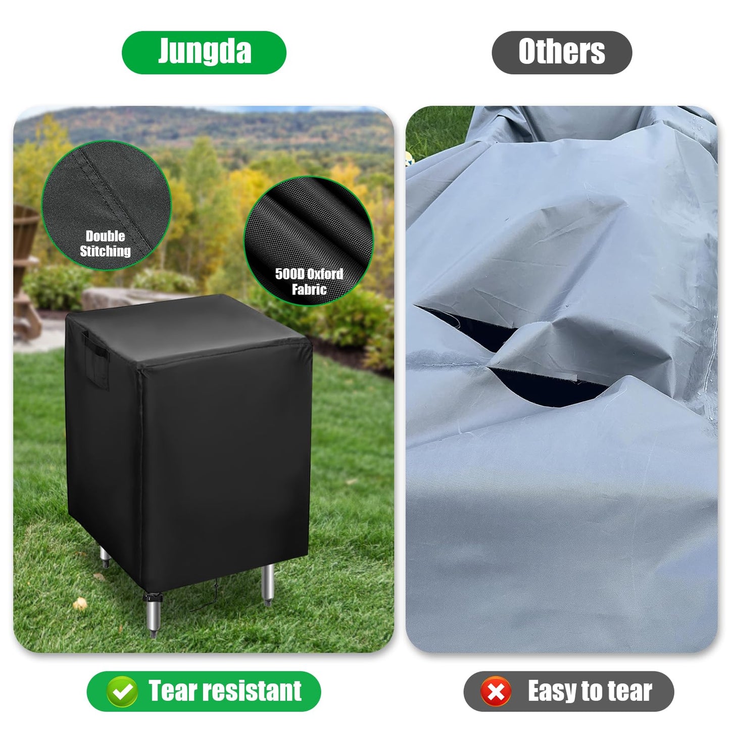 Jungda Outdoor Prep Table Cover, 31 inch Waterproof Patio Serve Prep Storage Cart Cover, Outdoor Rectangle Furniture Cover - 31 X 21 X 30 Inch