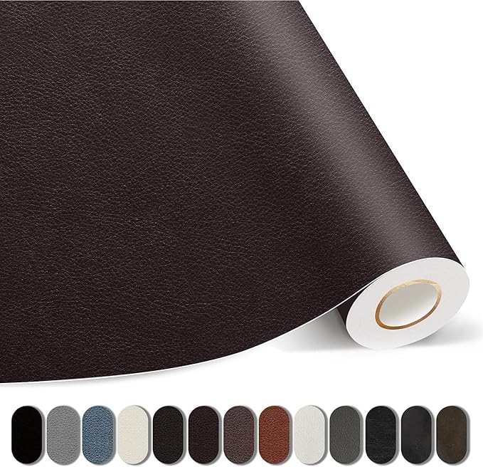 Kangshoon Leather Repair Patches, 35X79 Inch Self-Adhesive Leather Repair Tape