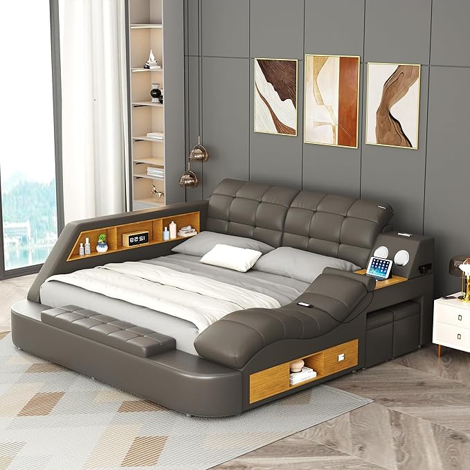 AF ARTISAN FURNITURE Queen Size Smart Multifuncional Bed Frame