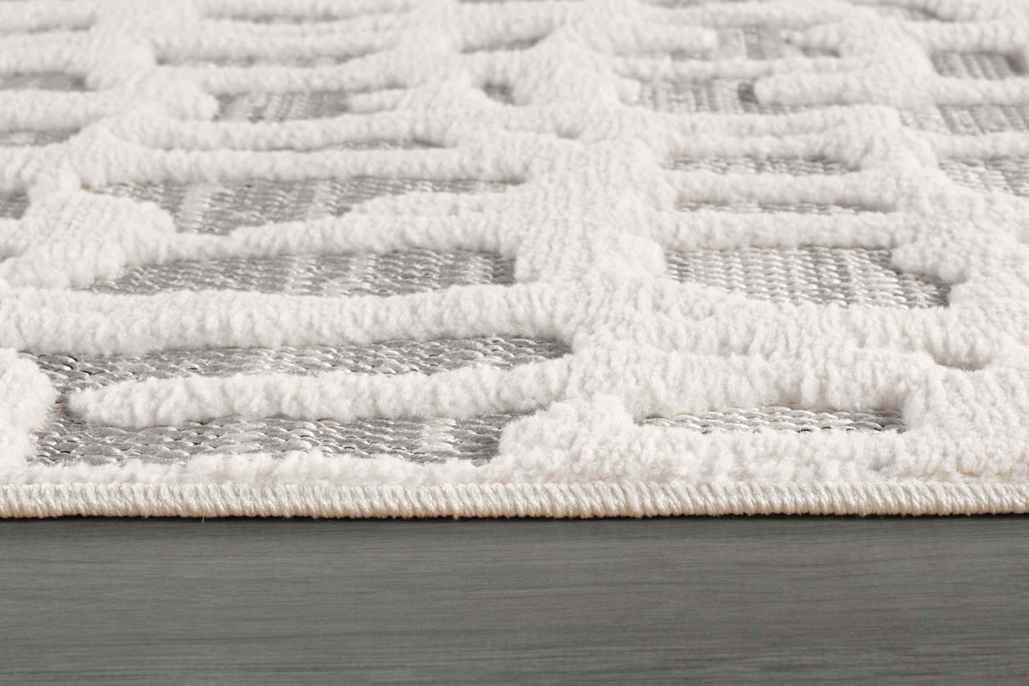 Beverly Rug Micro Loop Area Rug Gray/White 8x10 Abstract Modern Luxury Irregular Grid Durable Soft Indoor Rugs for Living Dining Room Office Stain Resistant Non Shedding Casual Indoor Carpet 8 x 10