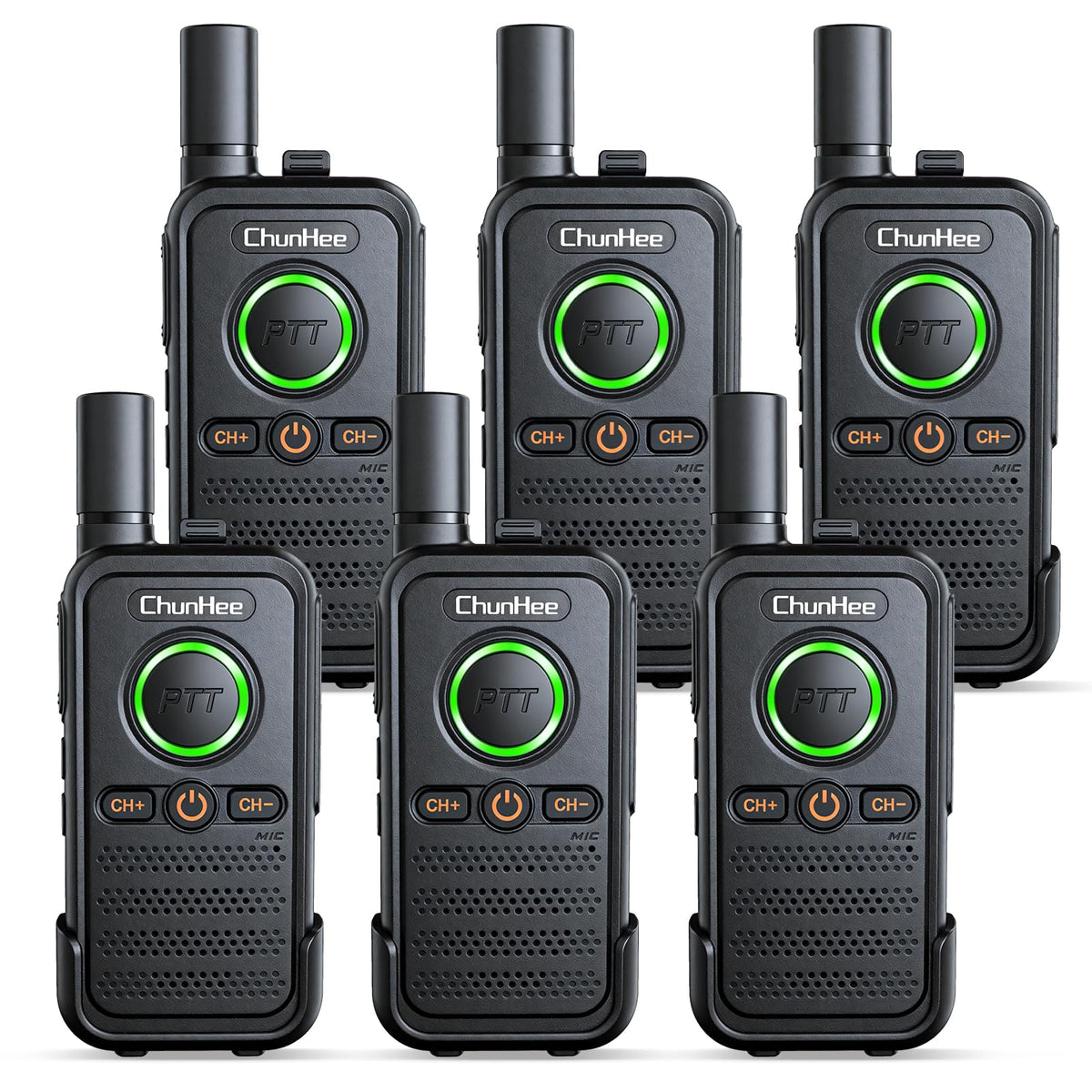 ChunHee Wireless Intercom System, 2 Way Voice Intercom for Home, 1.5-Mile Long Range, 16 Channels Portable Intercom with VOX & SOS Alarm, Easy Install Intercom for Elderly, Business & Basement