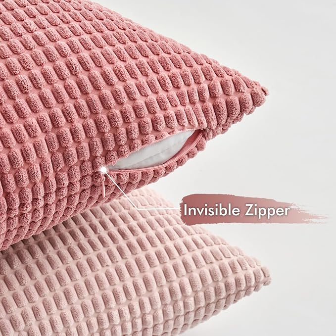 MIULEE Aesthetic Pink Spring Decorative Pillow Covers 20x20 Inch Set of 4