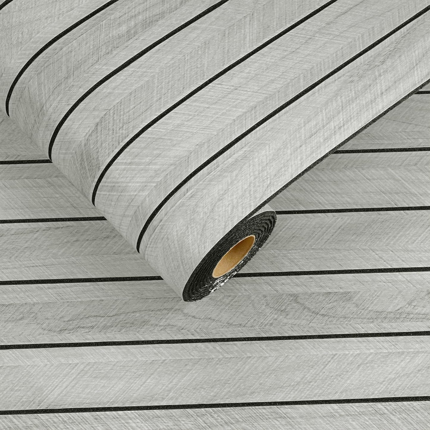 EPPKILY 3D Grey Wood Slat Wall Panel Wallpaper Peel and Stick Self Adhesive Waterproof Wood Acoustic Wall Panels for Bedroom Living Room Office Grey Textured Wooden Slats for Walls 11.8"×118"