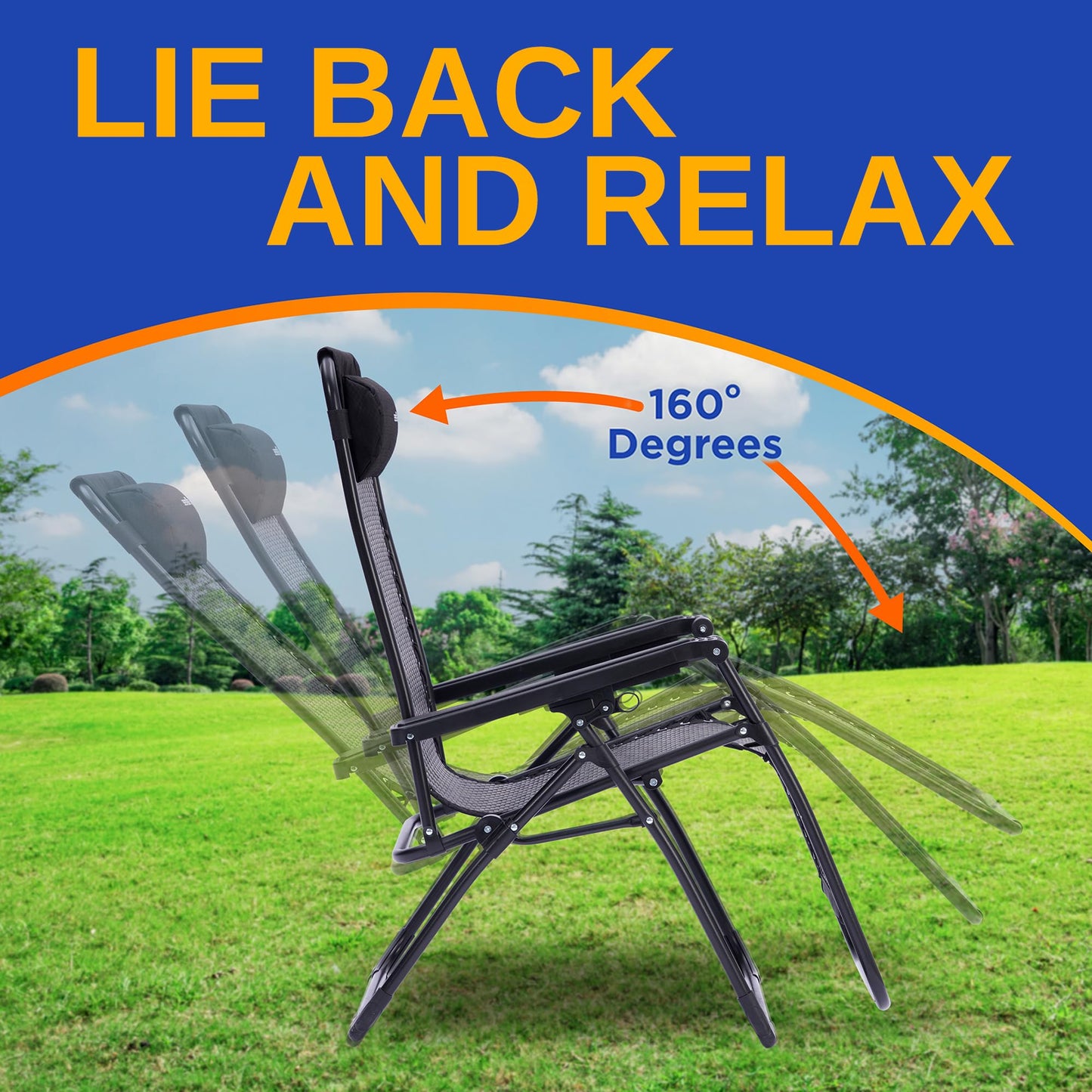 SereneLife Outdoor Adjustable Foldable Zero Gravity Lawn Chair – Weather-Resistant Rattan Recliner with Lockable Position, Detachable Side Table & Cup Holder, 265 lbs Capacity, Patio & Camping