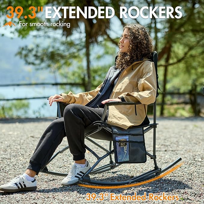 Portal Outdoor Rocking Chair Camping Folding Portable Rocker
