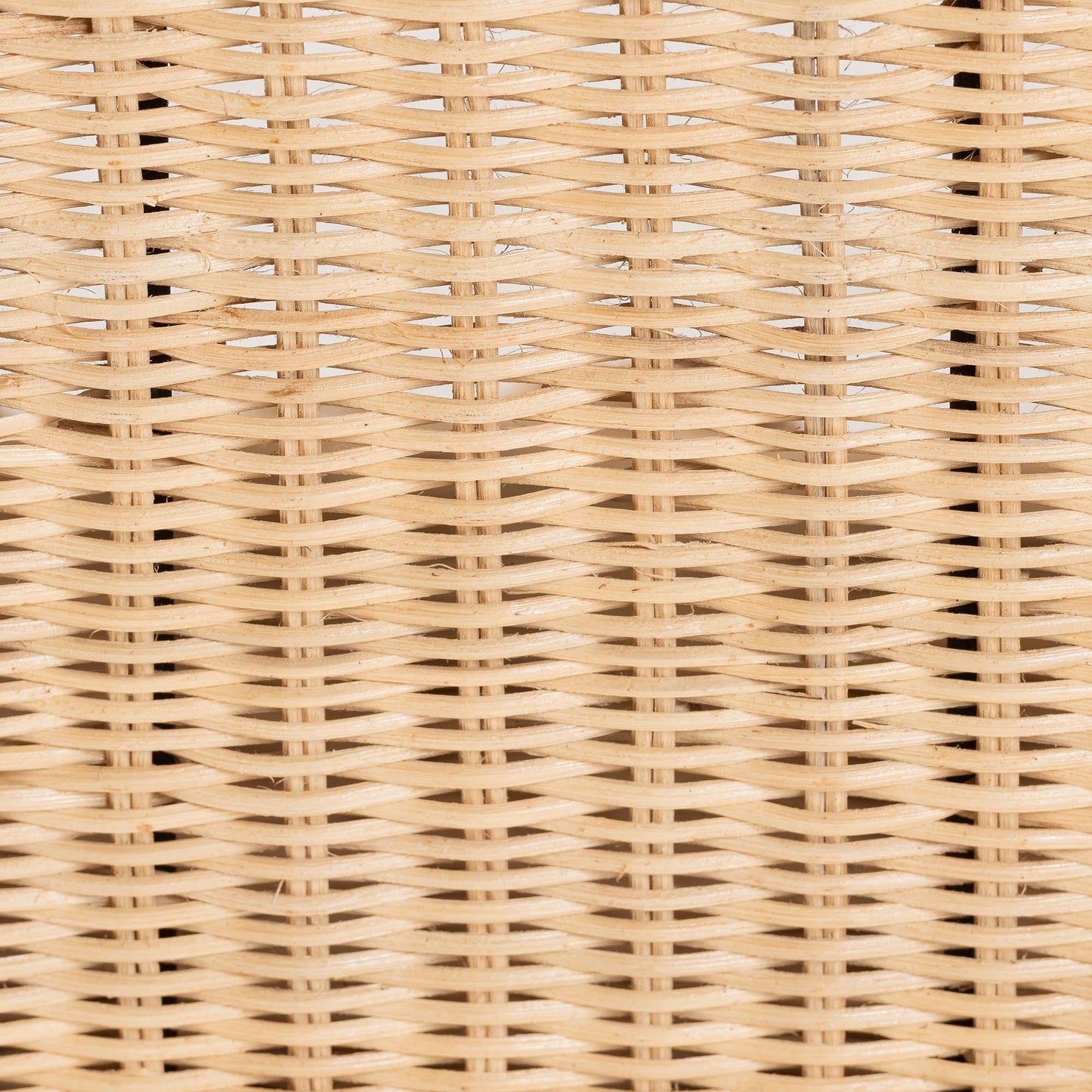 Bali & pari Rotem Natural Rattan Ottoman with Cushion - Handwoven Wicker Pleated Skirt Accent Coffee Table or Extra Seating for Living Room or Sunroom, Small