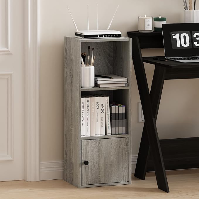 Furinno LUDER Book Shelf, 3-Tier Modern Bookshelf, Bookcase
