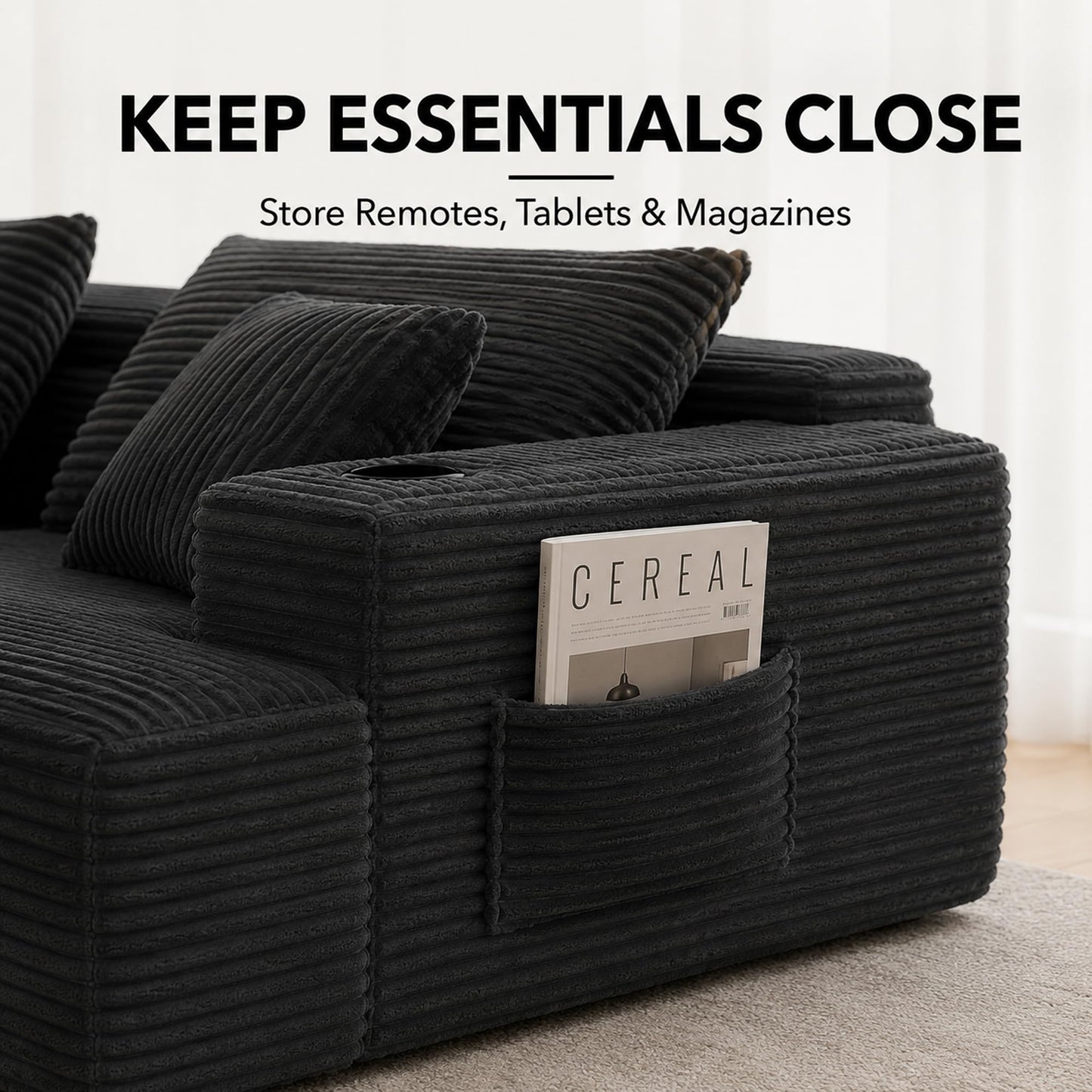 WuerQi 76" Loveseat Sleeper Sofa Bed with 2 Cup Holders, Boneless Couch Recliner, Deep Seat 2-Seater Sofa, No Assembly Required for Living Room